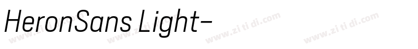 HeronSans Light字体转换